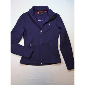 Spyder Core Sweater Jacket Purple Fleece Lined XS Outdoor